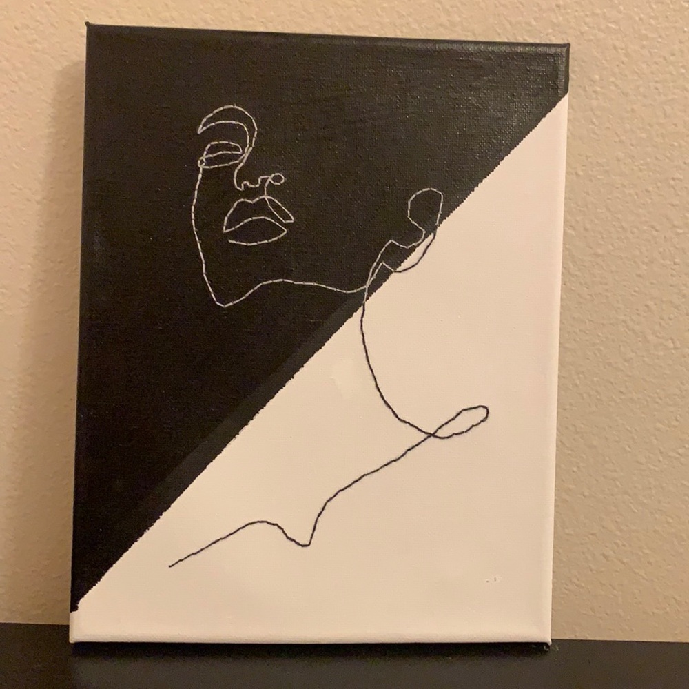 handmade picture of a woman's face